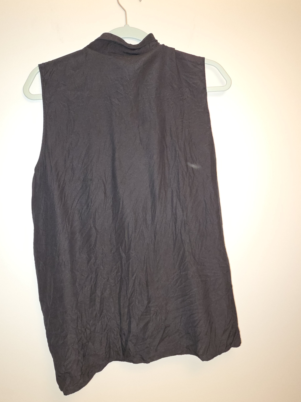 Lafayette 148 New York Black Satin Blouse - Picture 3 of 4